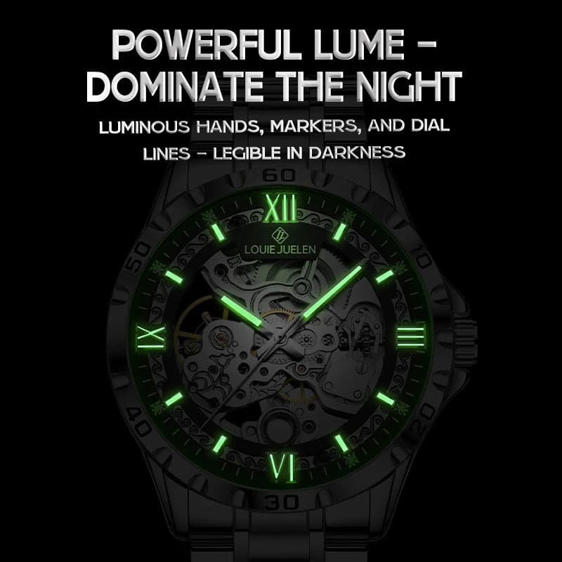 LOUIE JUELEN Men's Luxury Automatic Mechanical Watch 46mm Stainless — image 4