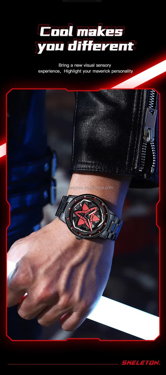 Uchiha Sharingan Watch – 360° Rotating Anime Quartz Timepiece — image 9