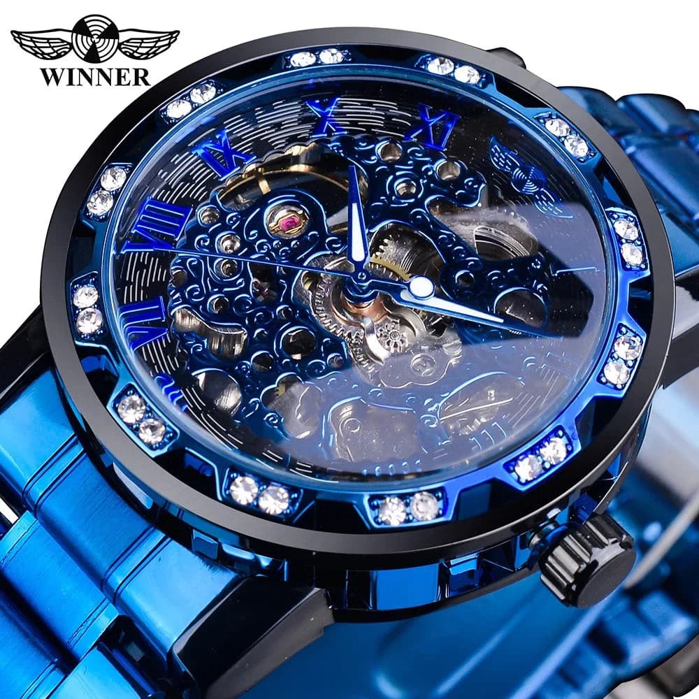 Luxury Blue Stainless Steel Mechanical Watch — image 6