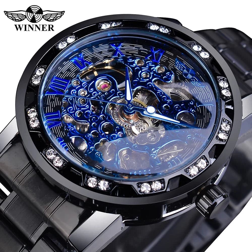 Luxury Blue Stainless Steel Mechanical Watch — image 8