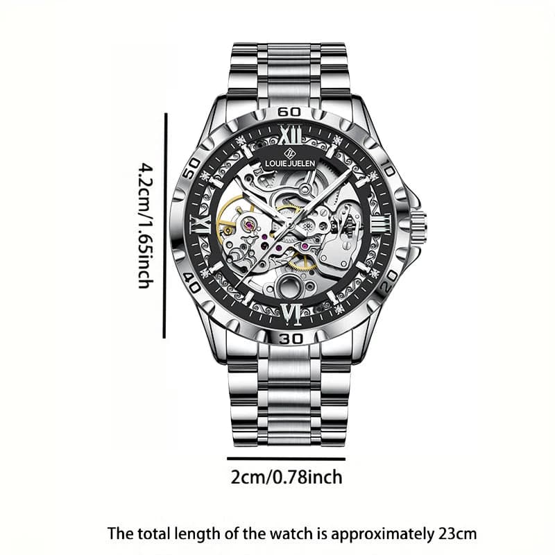 LOUIE JUELEN Men's Luxury Automatic Mechanical Watch 46mm Stainless — image 6