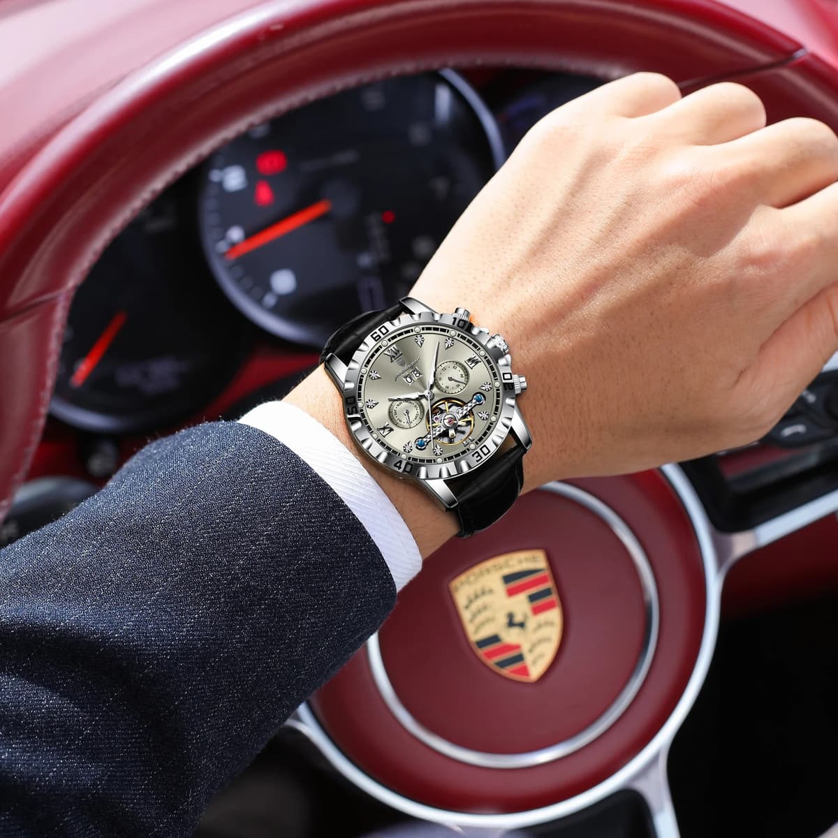 Poedagar Luxury Automatic Tourbillon Watch — image 5