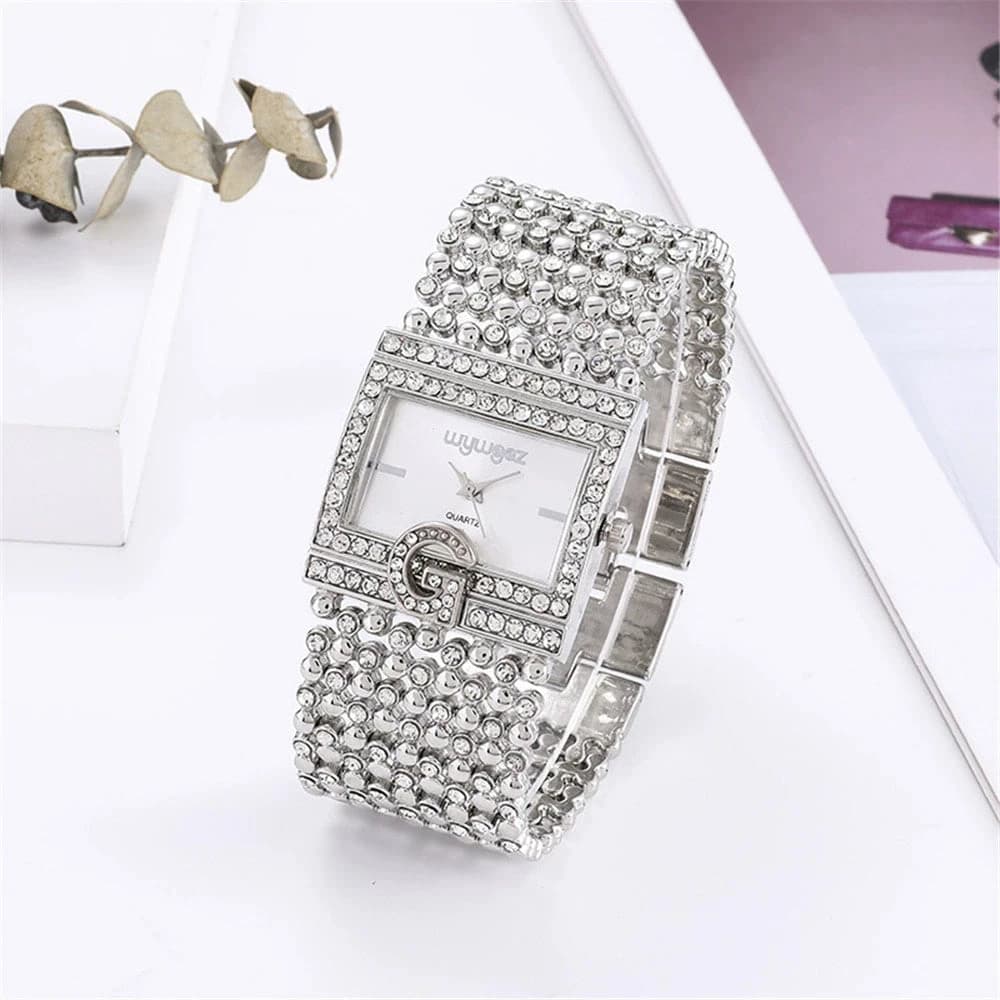 Luxury Women's Quartz Watch - Stainless Steel Square Case — image 8
