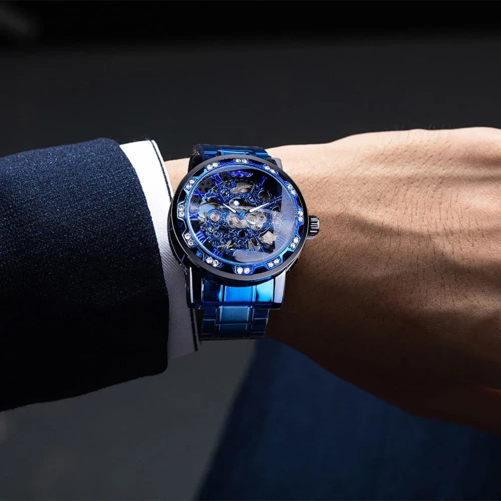 Luxury Blue Stainless Steel Mechanical Watch — image 3