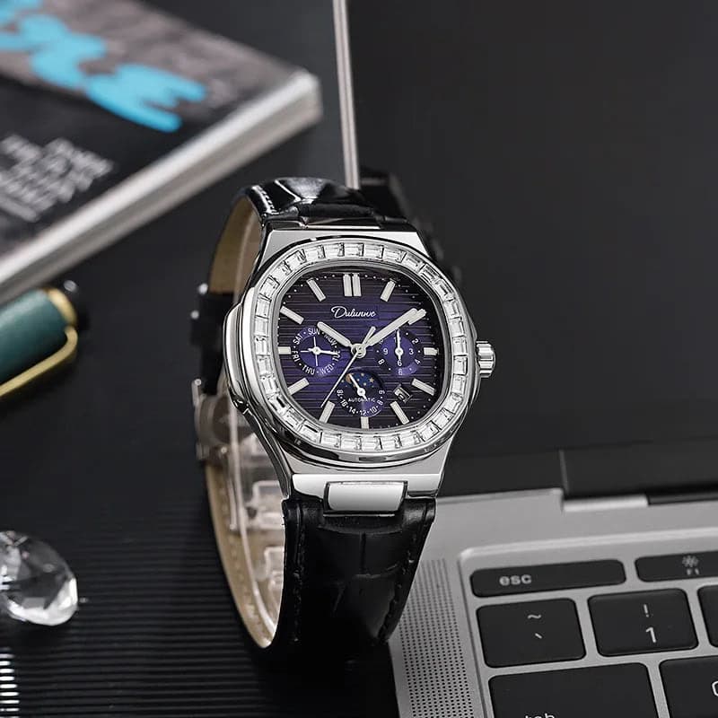 Dulunwe Diamond Luminous Automatic Men's Watch — image 4