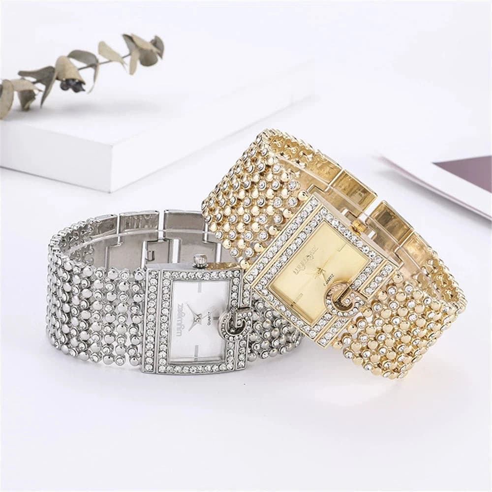 Luxury Women's Quartz Watch - Stainless Steel Square Case — image 4