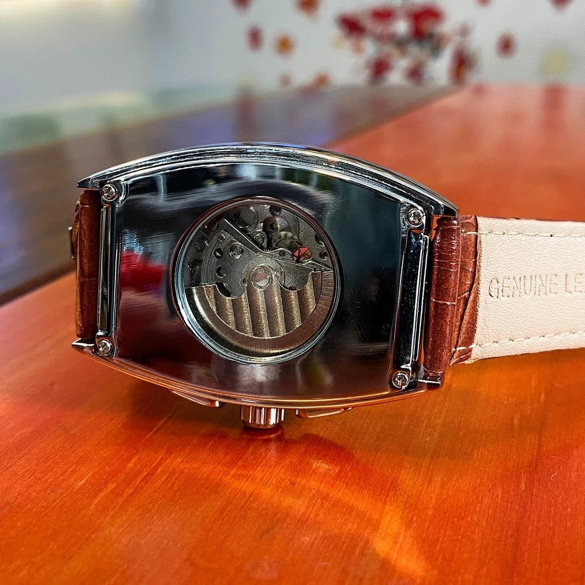 Luxury Automatic Moon Phase Skeleton Watch — image 4