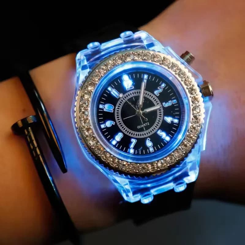 Trendy Fluorescent Couple Sport Watches — image 2