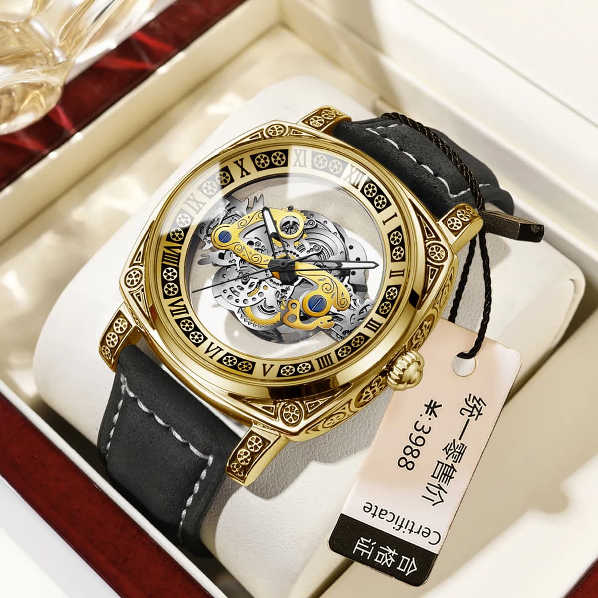 BINBOND Retro Carved Quartz Luxury Luminous Watch — image 12