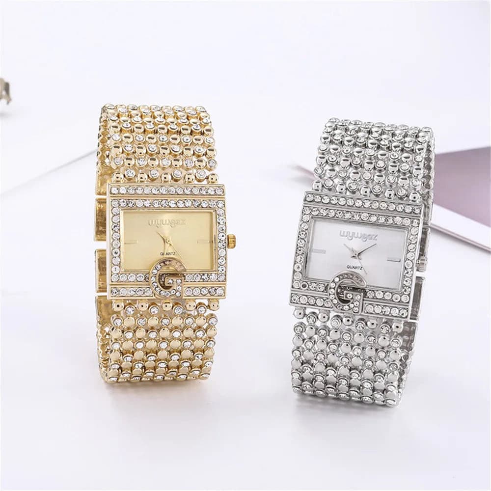 Luxury Women's Quartz Watch - Stainless Steel Square Case — image 2