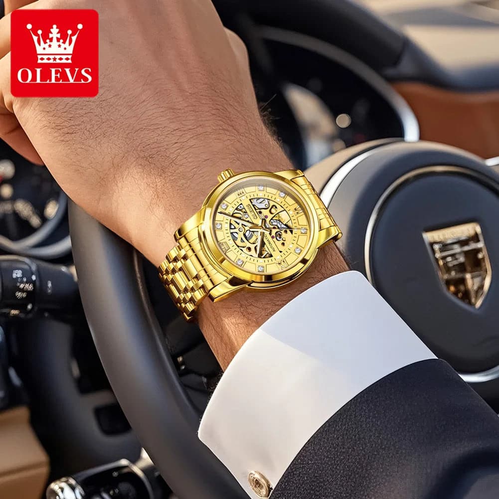 OLEVS Diamond Stainless Steel Men's Watch — image 4