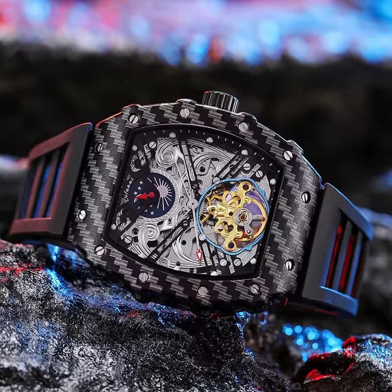 Dulunwe Men's Tourbillon Skeleton Watch — image 7