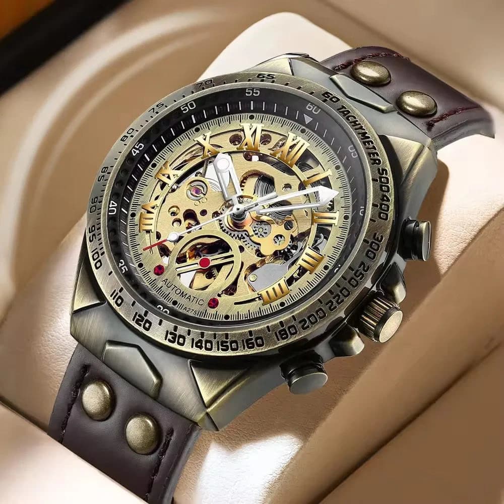 Waterproof Retro Skeleton Automatic Men's Watch — image 2