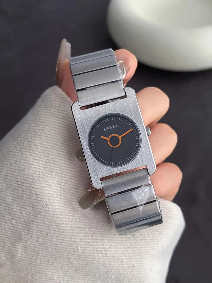 Elegant Square Quartz Watch Stainless Steel Luxury Wristwatch — image 3