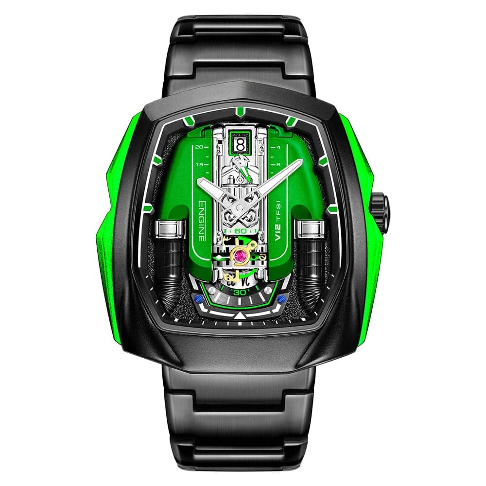 Drop Shipping Super Luxury V12 Engine Watch Man Watches Quartz Movement Waterproof Quartz for Man Watch — image 10