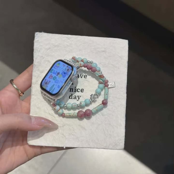 Aurélia Sunflower Pearl Diamond Stainless Steel Band for Apple Watch — image 3