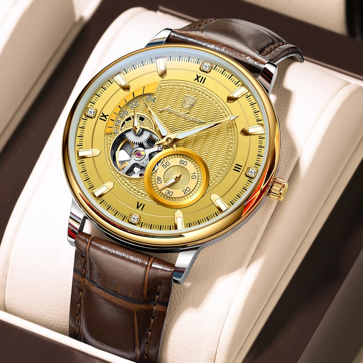 Poedagar Luxury Men's Waterproof Tourbillon Watch — image 9
