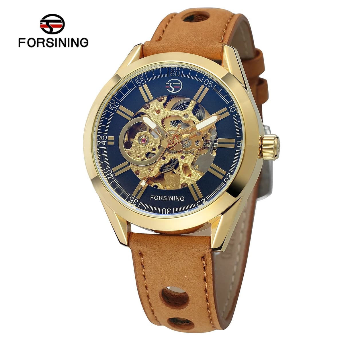 Forsining Skeleton Automatic Luxury Watch for Men — image 7