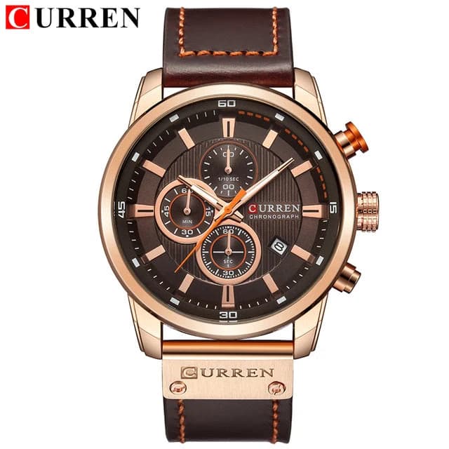 Curren 8291 Quartz Watch Men Leather Strap Sport Casual Watch — image 9