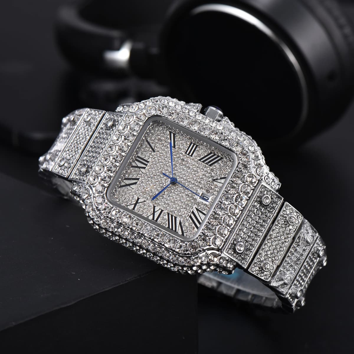 Luxury Square Diamond Watches for Men — image 7