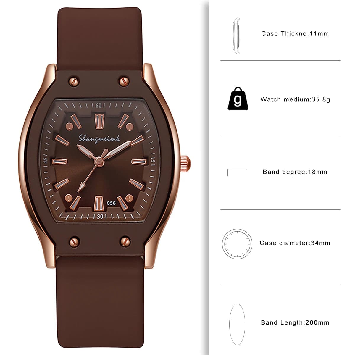 Customizable Silicone Strap Quartz Watches — image 2
