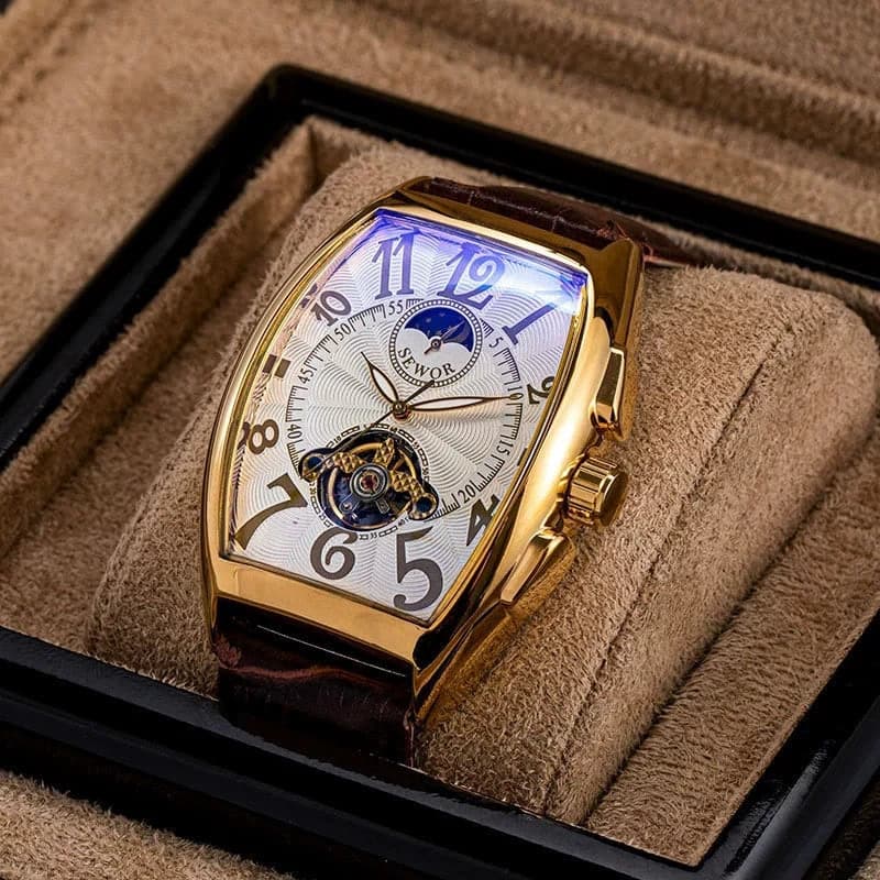 Luxury Automatic Moon Phase Skeleton Watch — image 6