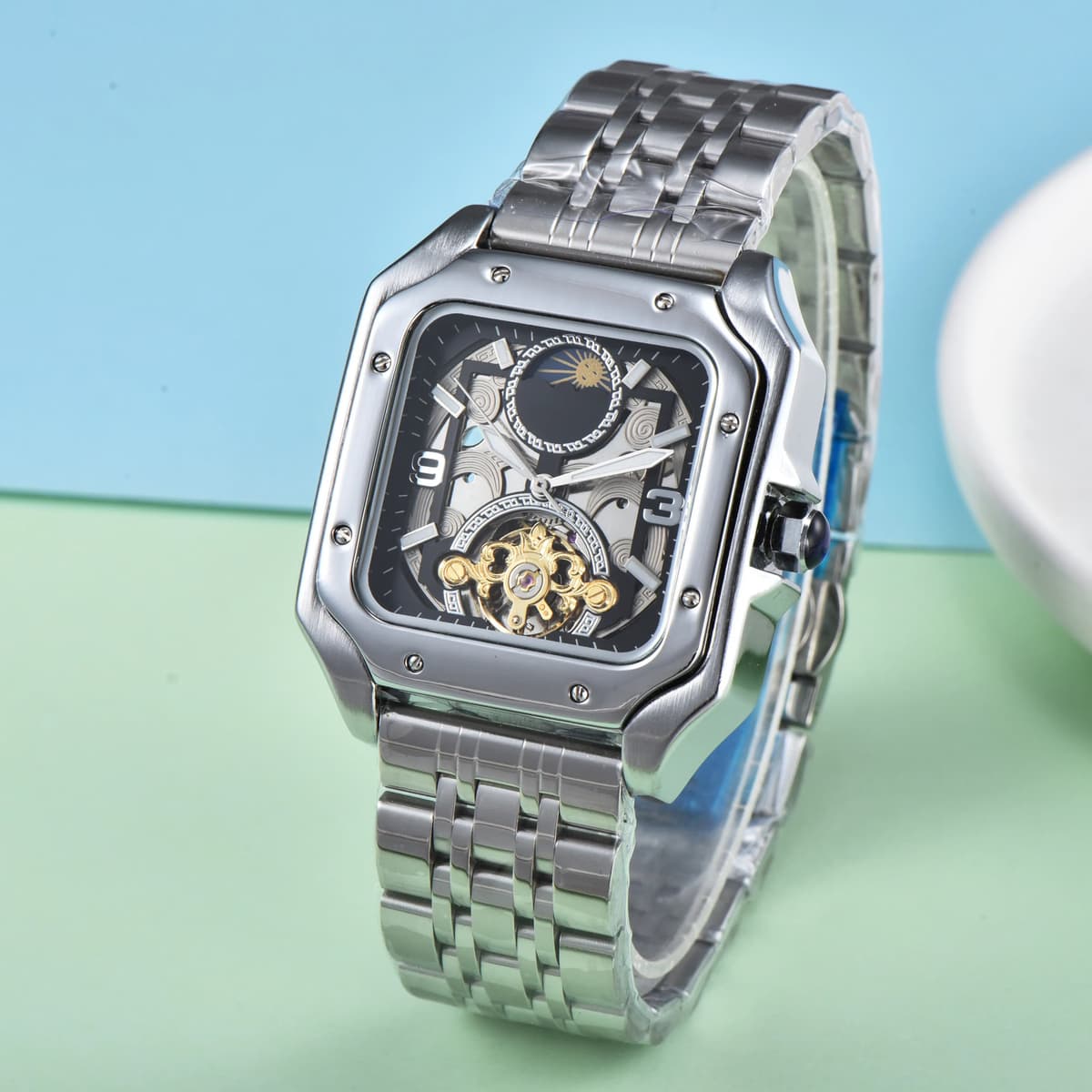 Men's Luxury Mechanical Square Watch — image 2