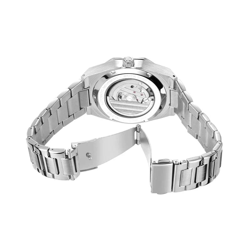 Luxury Silver 3D Hollow Automatic Watch for Men — image 4