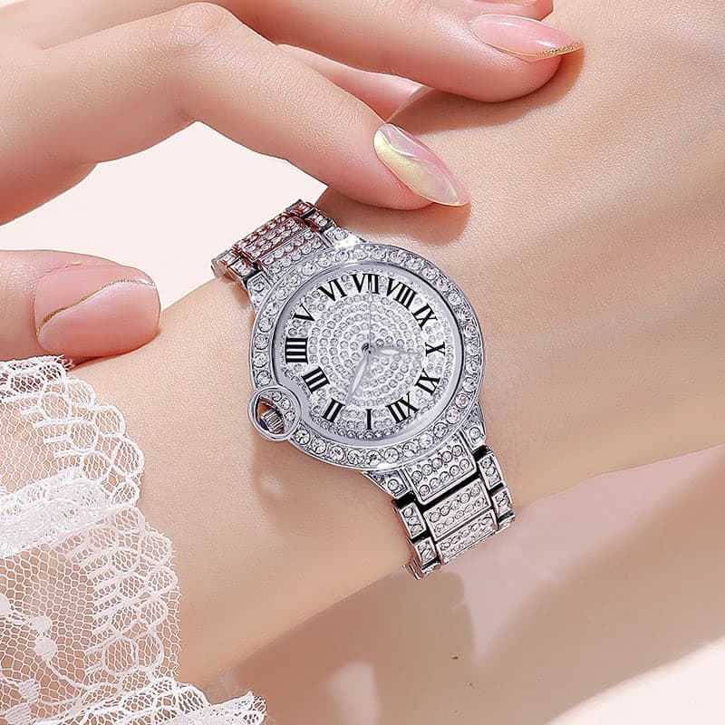 Elegant Women's Luxury Quartz Watch with Crystals — image 3