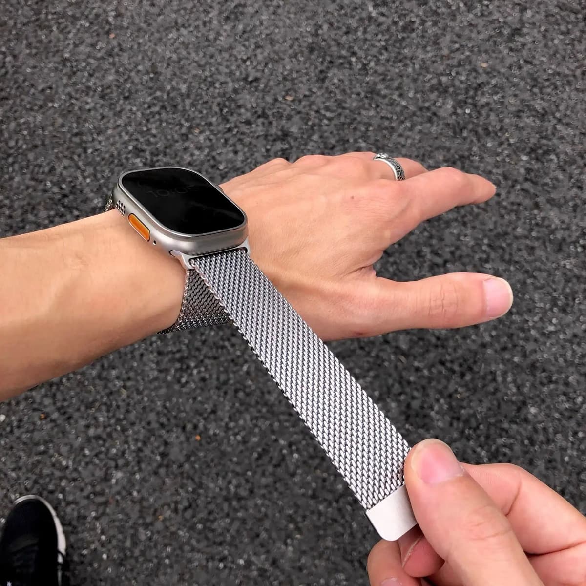 Casual Breathable Coarse Mesh Milanese Loop Magnetic Stainless for — image 4