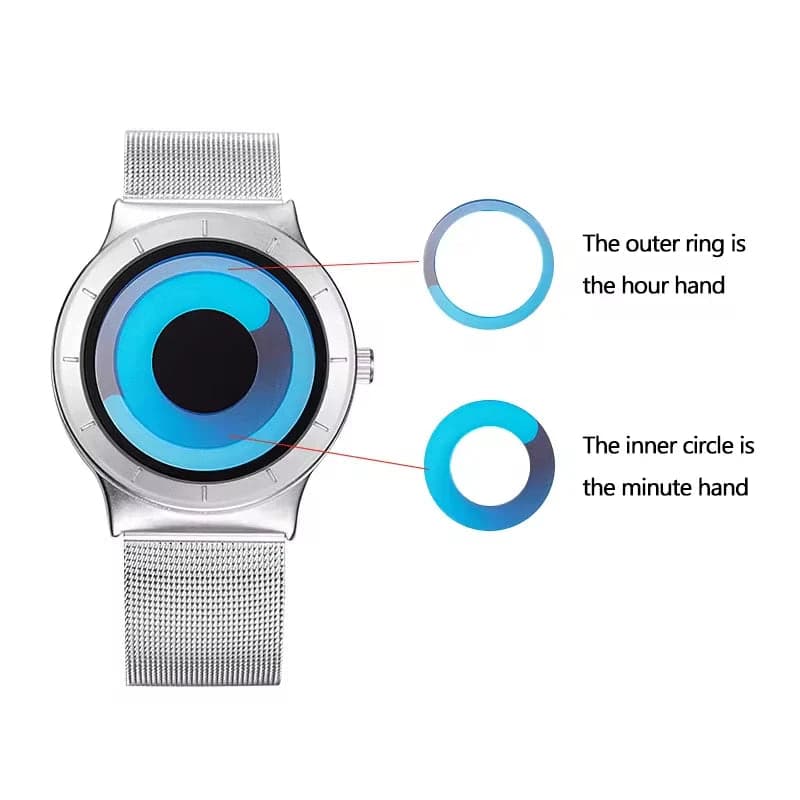 Sinobi S9659G Watch Business Dial Design Steel Mesh Band Sport — image 2