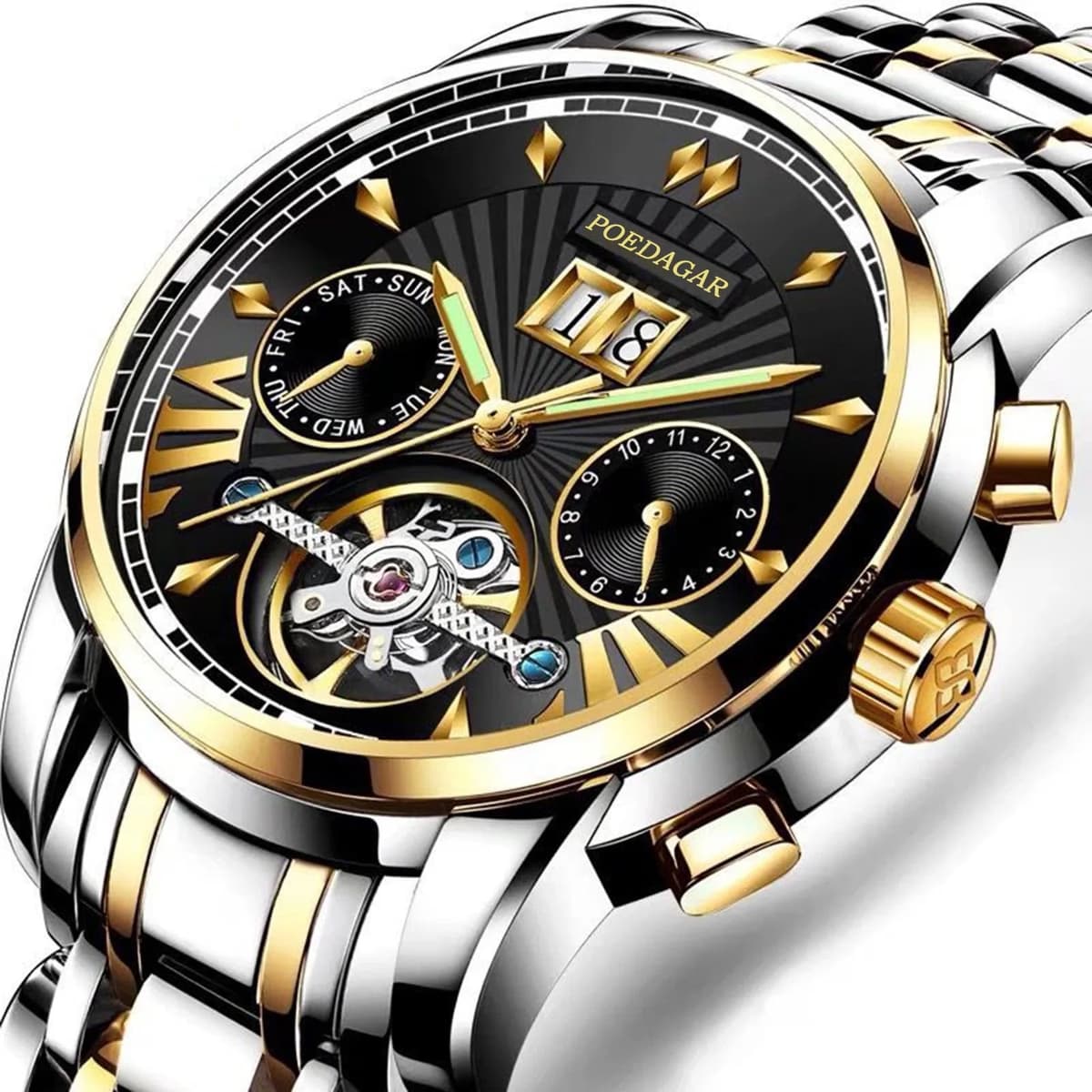 Poedagar Luxury Waterproof Mechanical Watch — image 10