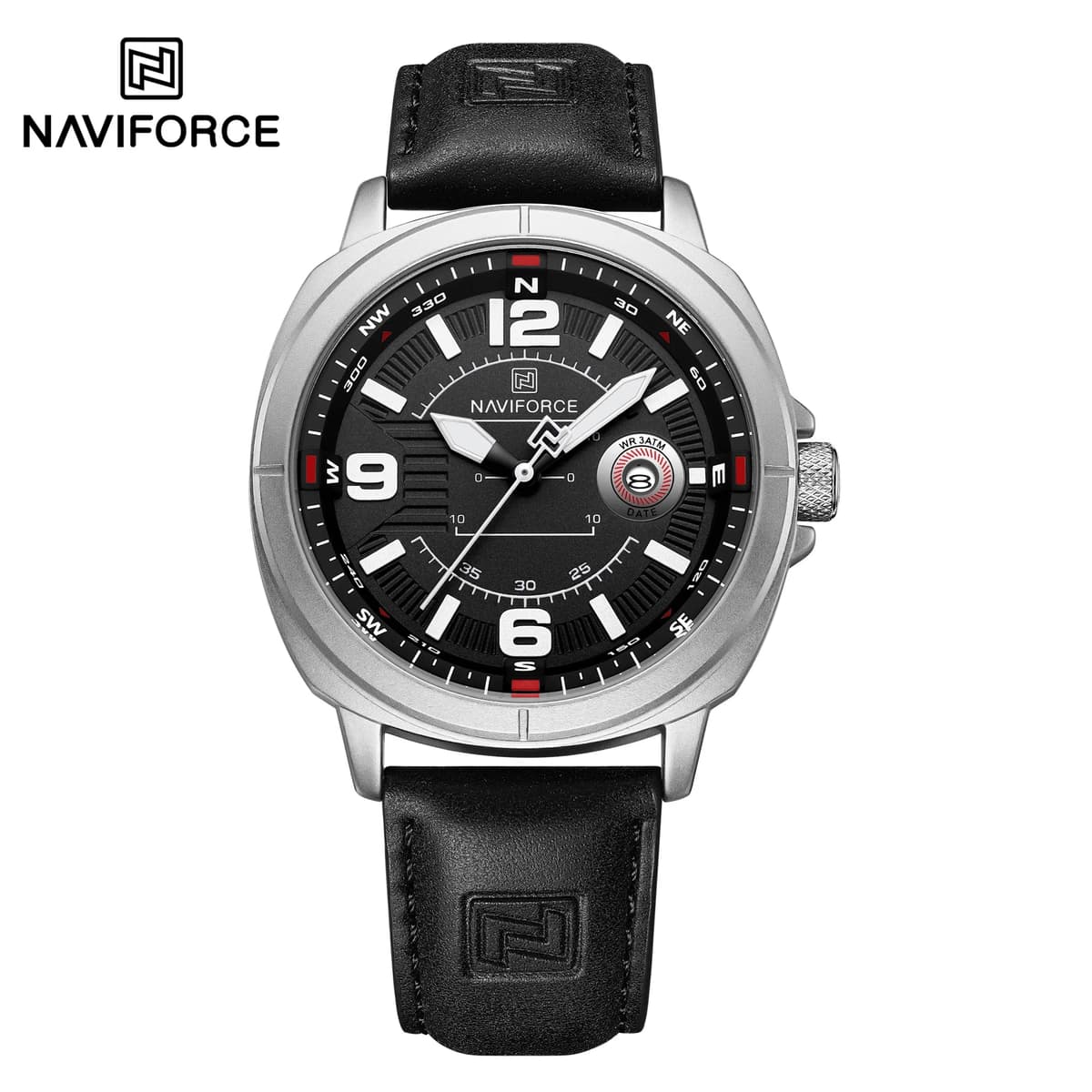 NAVIFORCE Men's Quartz Watch with Leather Band — image 11