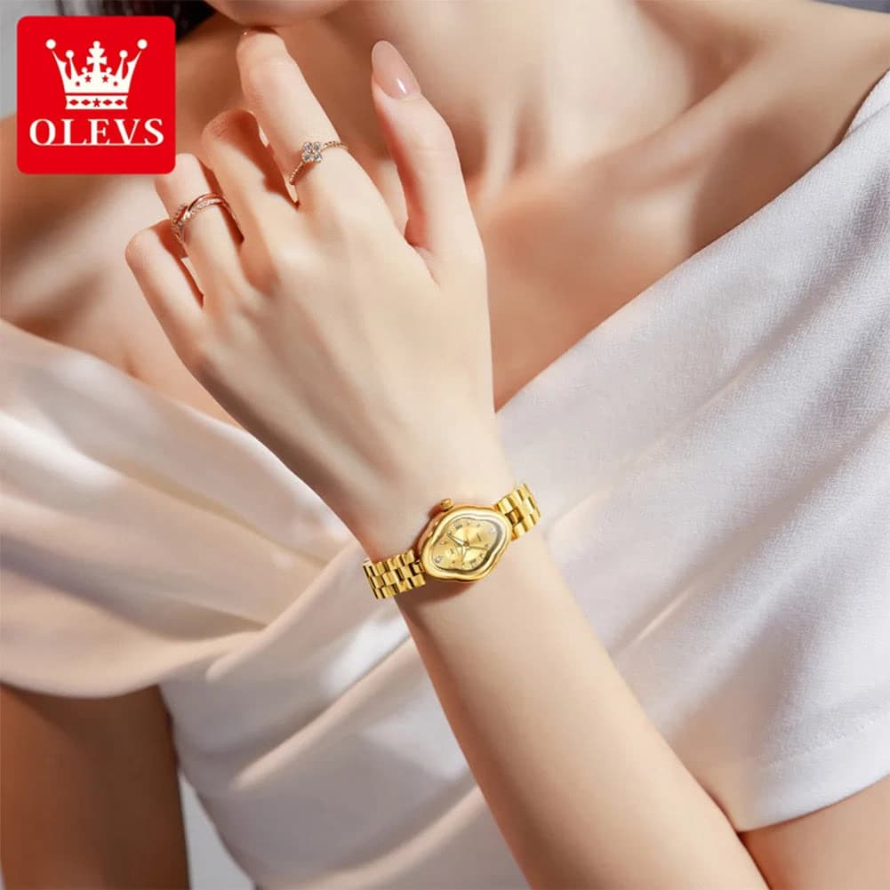 OLEVS Luxury Diamond Stainless Steel Women's Watch — image 3