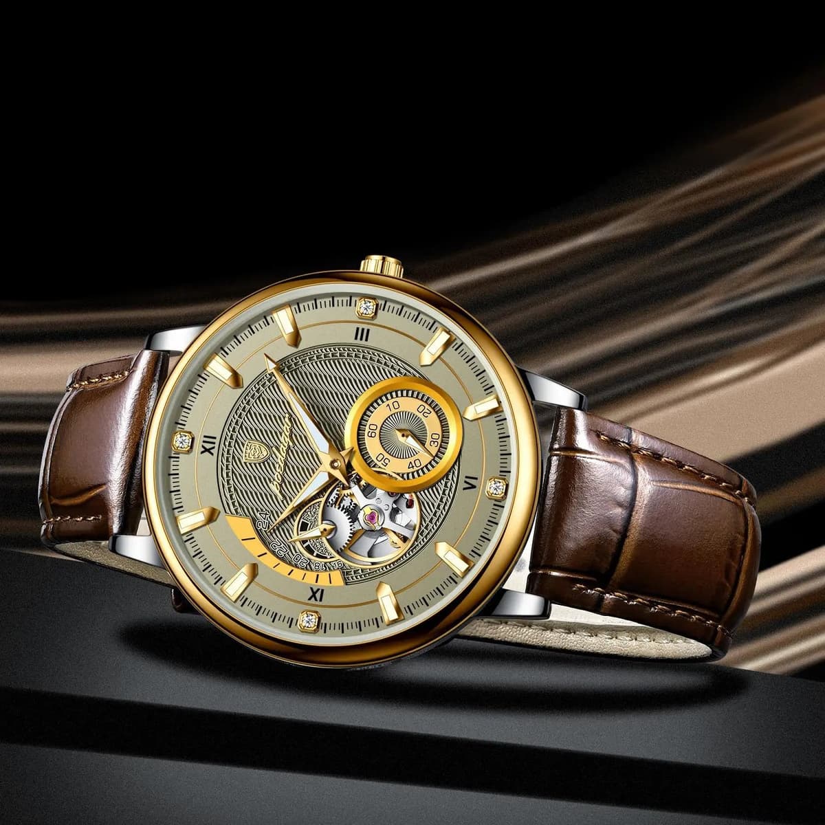 Poedagar Luxury Men's Waterproof Tourbillon Watch — image 5