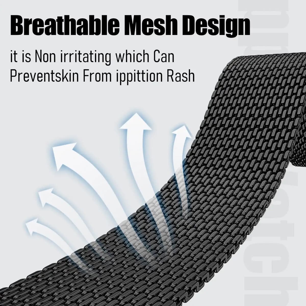 Casual Breathable Coarse Mesh Milanese Loop Magnetic Stainless for — image 3