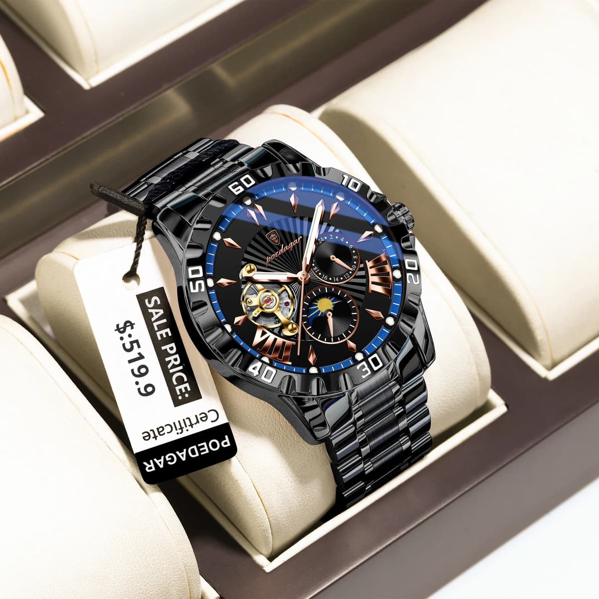 Poedagar 1415 Stainless Steel Men's Automatic Watch — image 10