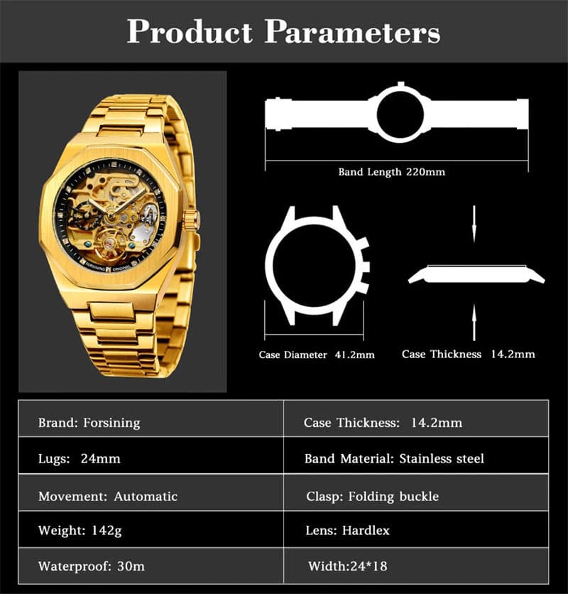 Luxury Silver 3D Hollow Automatic Watch for Men — image 2