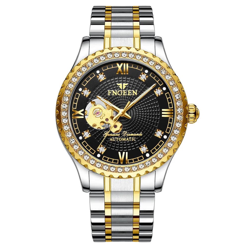 Golden Luminous Skeleton Men's Automatic Watch — image 4