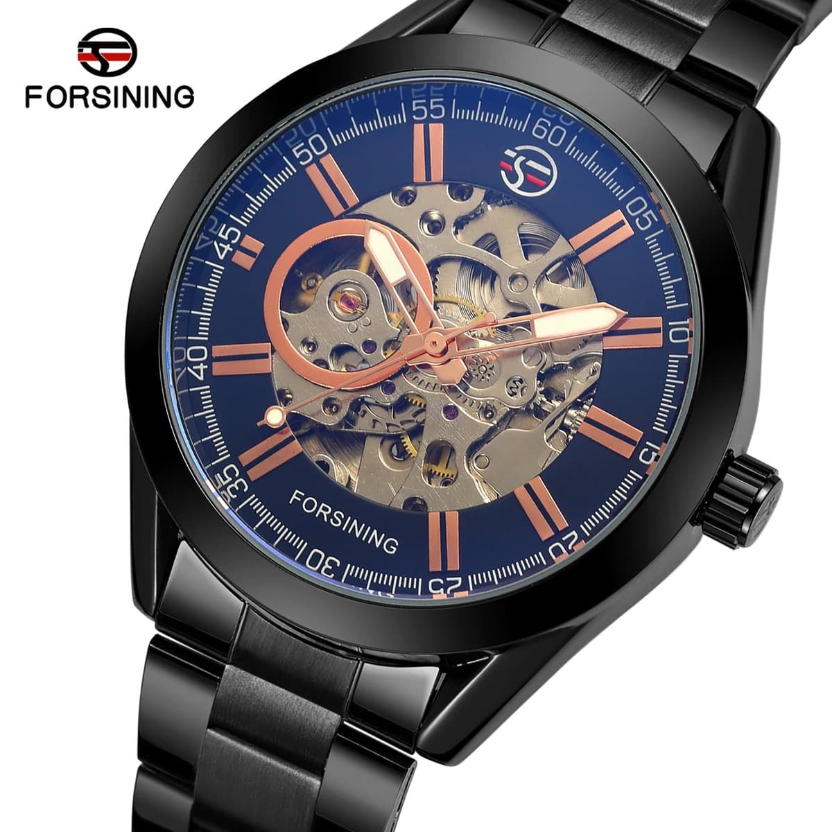 Forsining Skeleton Automatic Luxury Watch for Men — image 3