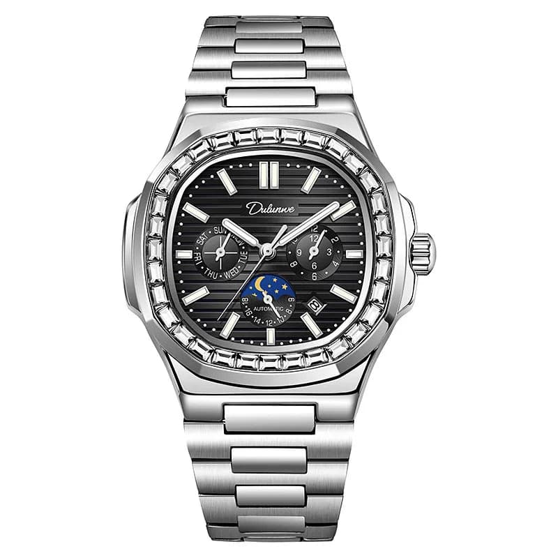 Dulunwe Diamond Luminous Automatic Men's Watch — image 9