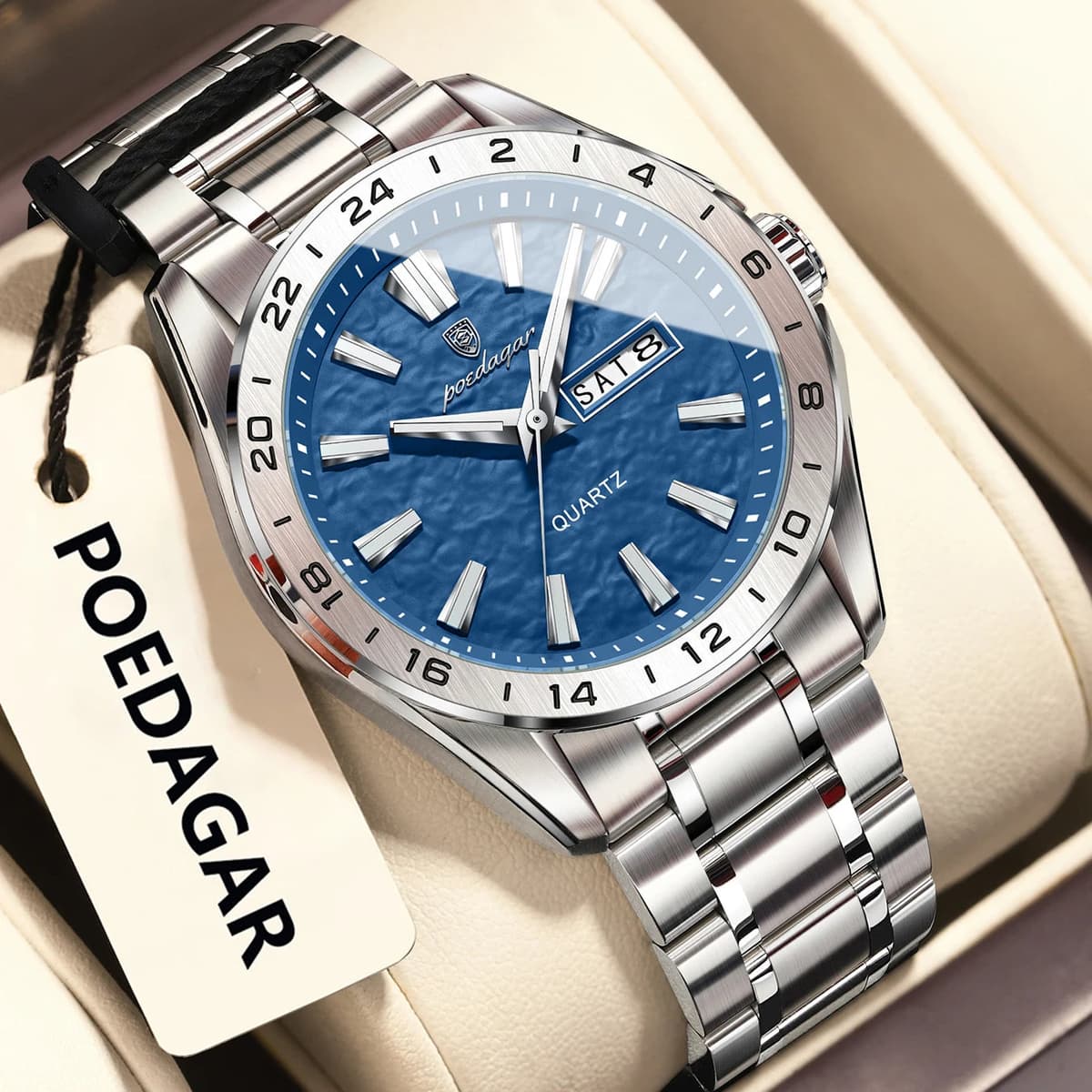 Poedagar Men's Dual Calendar Luminous Watch — image 8