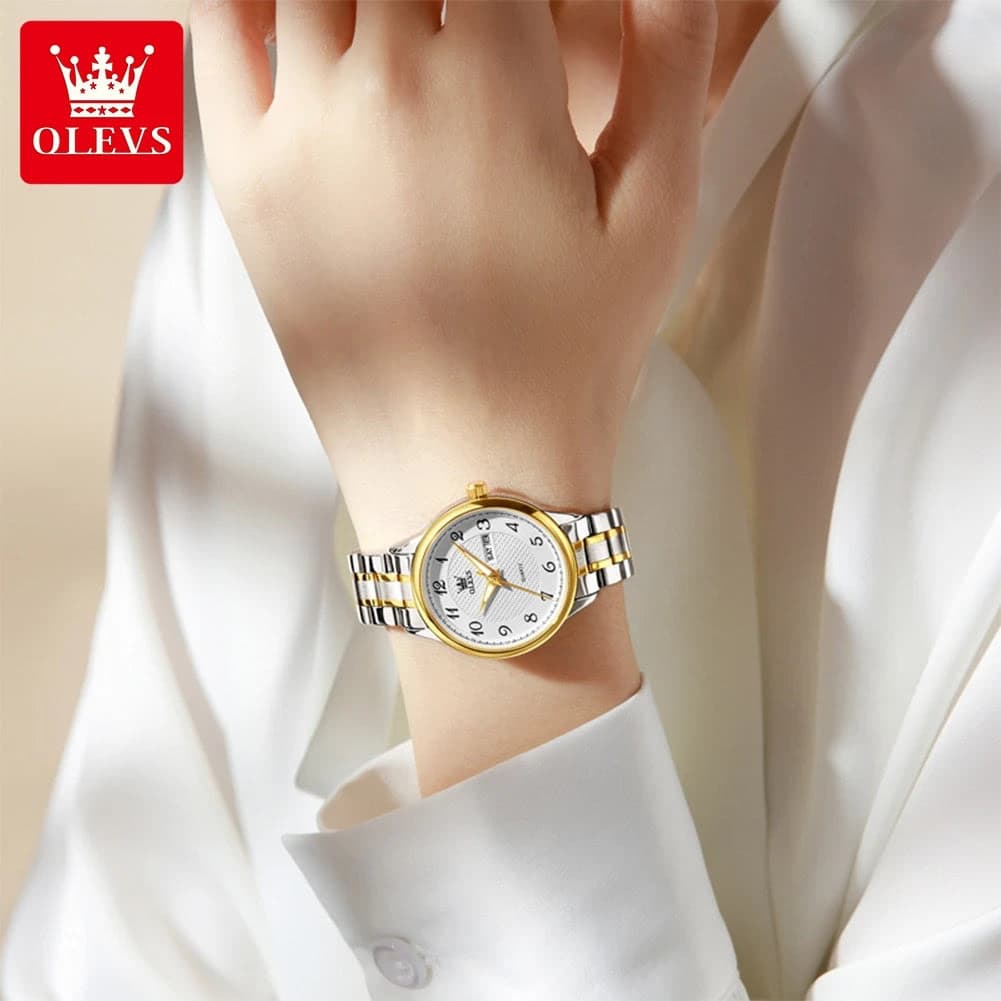 OLEVS Luxury Stainless Steel Quartz Watch — image 2