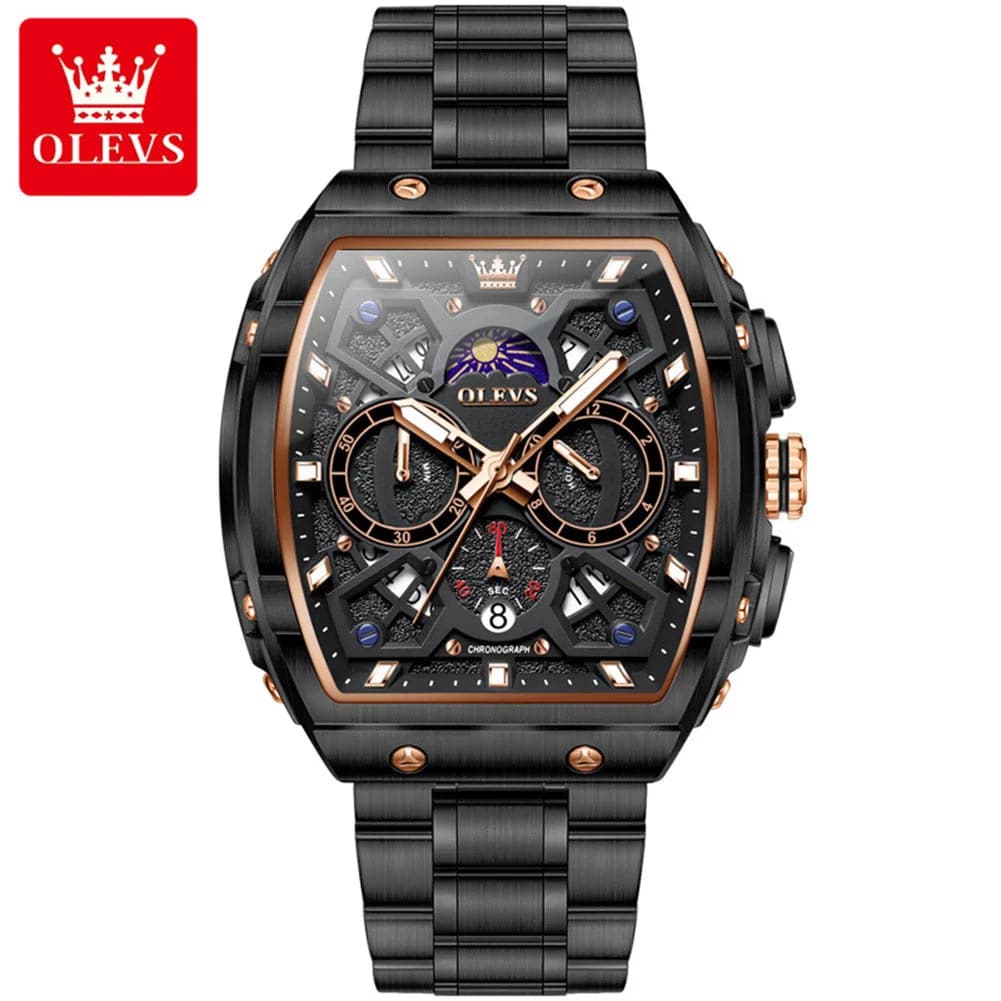 Olevs Stainless Steel Moon Phase Watch — image 9