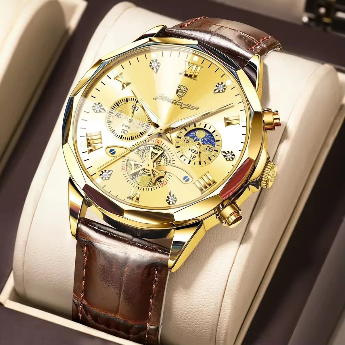 POEDAGAR Multi-Function Waterproof Quartz Watch — image 7