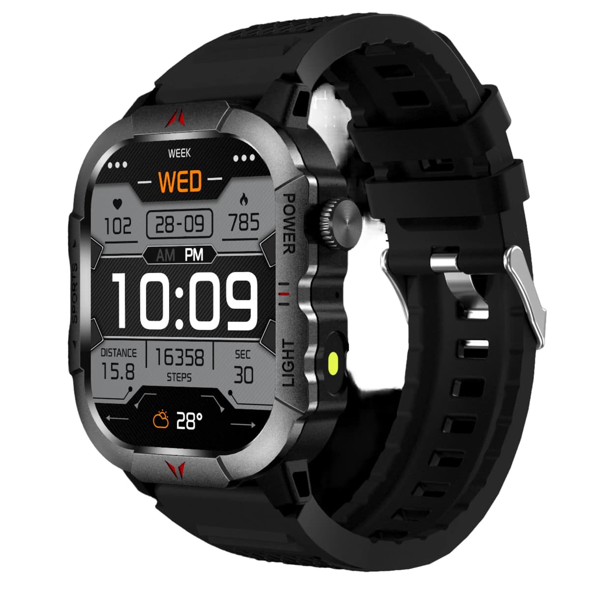 X31 New Smart LED Light Fitness Tracker Watch Square IPS Screen