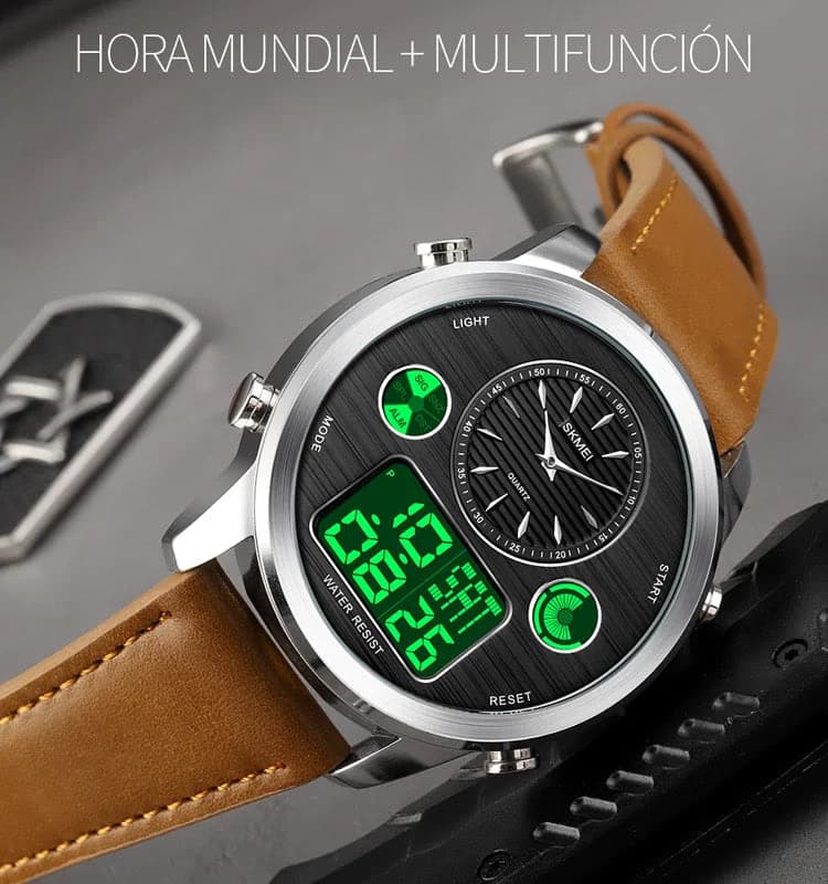 Skmei 1653 Analog Digital Leather Watches — image 3