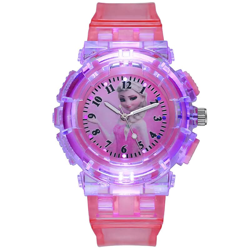 Cute Cartoon Kids Watch with Sparkling Glitter – Ice Princess Quartz for Girls — image 6