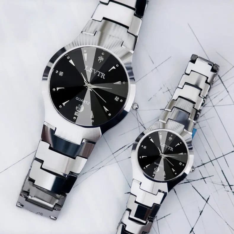 Luxury Waterproof Couple Watches - Stainless Steel — image 2