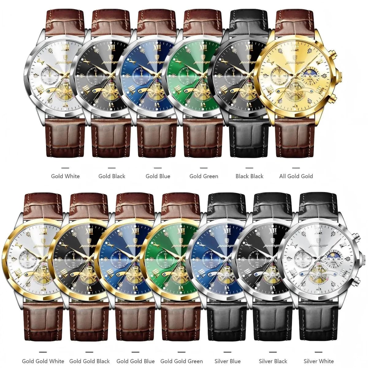 POEDAGAR Multi-Function Waterproof Quartz Watch — image 4